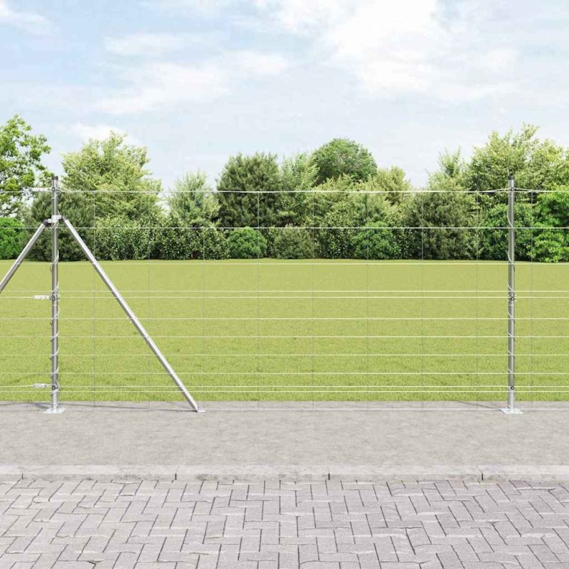 Clôture 1,2 x 25 m en acier galvanisé 