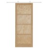 Porte coulissante avec matériel 'ORKDAL'en bois massif de pin 