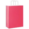 Sacs en papier 50 pcs avec poignées rose 26x12x35 cm 