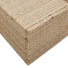 Canapé de jardin 2 places avec rangement et coussins Beige Rotin Poly 