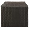 Boîte de rangement de jardin résine tressée 180x90x70 cm marron 