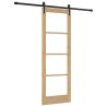 Porte coulissante avec set de quincaillerie 73.5x211 cm en bois massif de pin 