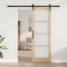 Porte coulissante avec set de quincaillerie 73.5x211 cm en bois massif de pin 