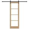 Porte coulissante avec set de quincaillerie 73.5x211 cm en bois massif de pin 