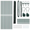 Ensemble de clôture Lot de 2 Vert Acier revêtu de poudre 