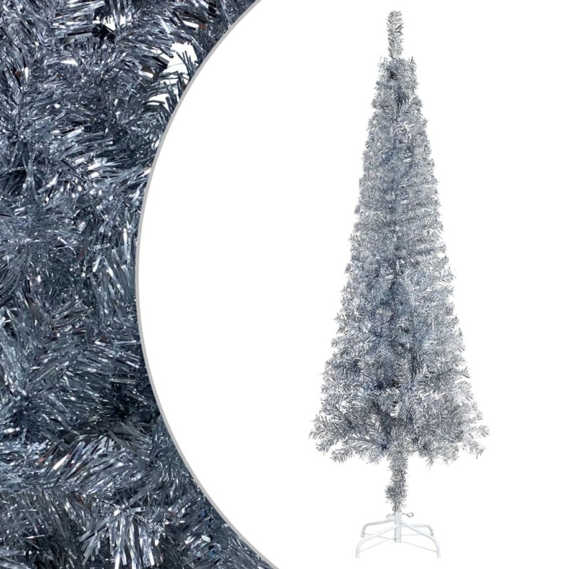 Sapin de Noël étroit Argenté 120 cm Sapin de Noël étroit Argenté 120 cm