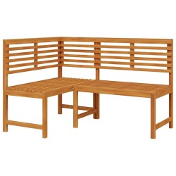 Banc d'angle de jardin 140 cm Bois solide d'acacia 
