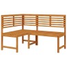 Banc d'angle de jardin 140 cm Bois solide d'acacia 