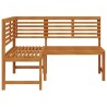 Banc d'angle de jardin 140 cm Bois solide d'acacia 
