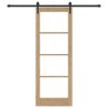 Porte coulissante avec quincaillerie 78x211 cm en bois massif de pin 
