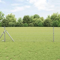 Clôture Euro avec 13 piquets 0,4 x 50 m en acier galvanisé 