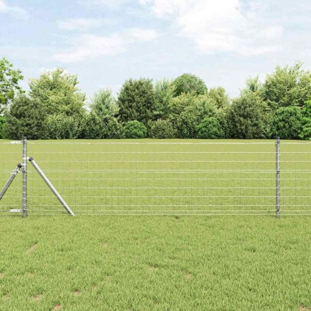 Clôture Euro avec 13 piquets 0,4 x 50 m en acier galvanisé 