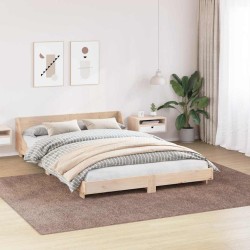Tapis Shaggy avec dos en latex Marron 240x340 cm 
