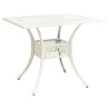 Table de jardin Blanc 90x90x73 cm Aluminium coulé 