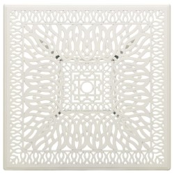 Table de jardin Blanc 90x90x73 cm Aluminium coulé 