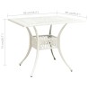 Table de jardin Blanc 90x90x73 cm Aluminium coulé 
