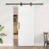 Porte coulissante avec kit de quincaillerie Blanche 78x202 cm Bois massif Pin 