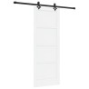 Porte coulissante avec kit de quincaillerie Blanche 78x202 cm Bois massif Pin 