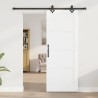 Porte coulissante avec kit de quincaillerie Blanche 78x202 cm Bois massif Pin 