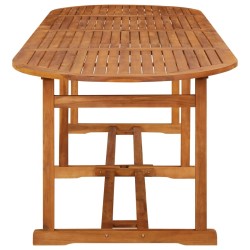 Table à dîner de jardin 280x90x75 cm Bois d'acacia massif 