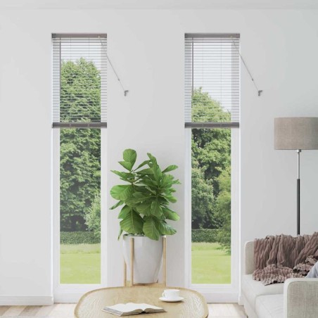 Store de Fenêtre avec des rideaux Autre Argenté 80 x 130 cm Aluminium 