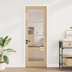 Porte intérieure avec verre "ORKDAL" 73,5x211x4 cm en bois massif de pin 