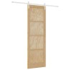 Porte coulissante avec kit de quincaillerie 78x232 cm en bois massif de pin 