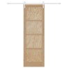 Porte coulissante avec kit de quincaillerie 78x232 cm en bois massif de pin 