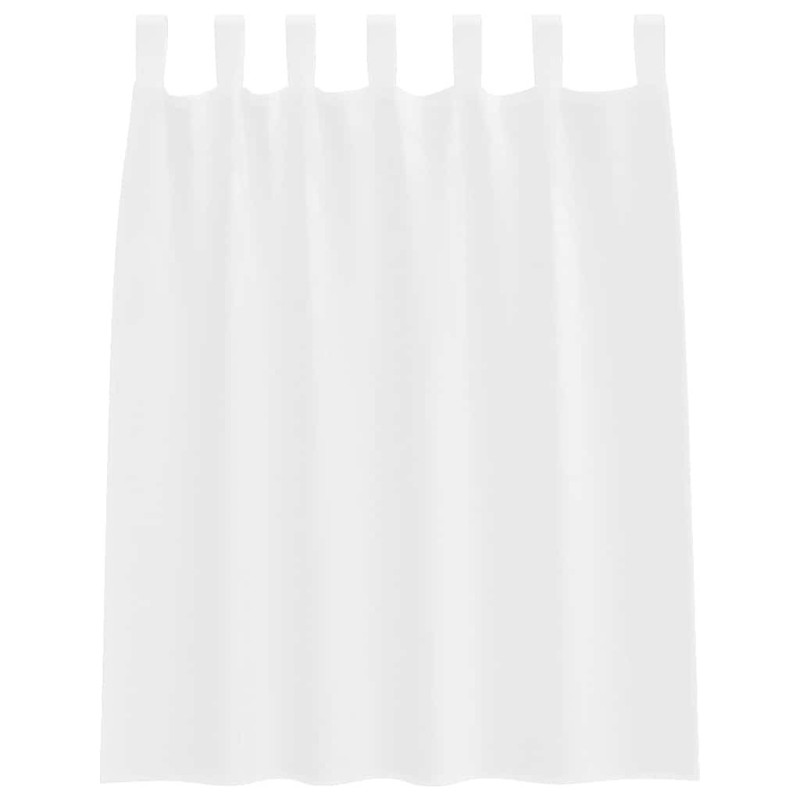 Rideaux avec des rideaux 2 pcs Blanc 140 x 140 cm Polyester 