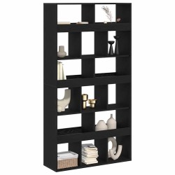 Support de plante en bois d'ingénierie noir 100x33x187,5 cm 