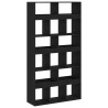 Support de plante en bois d'ingénierie noir 100x33x187,5 cm 
