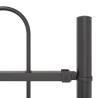 Clôture de jardin gris , sommet en arceaux 8,5x0,8 m en acier 