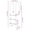 Échelle de piscine 54x38x158 cm acier inoxydable 304 