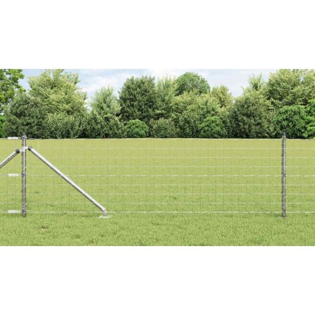 Clôture Euro avec 13 poteaux en pointe 0,8 x 25 m en acier galvanisé 