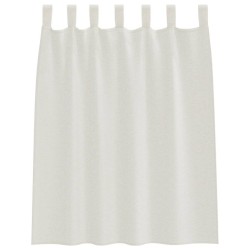 Rideaux avec des rideaux 2 pcs Crème 140 x 140 cm Polyester 
