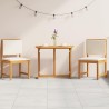 Ensemble de bistro de jardin 3 pièces avec coussins en bois d'acacia massif 