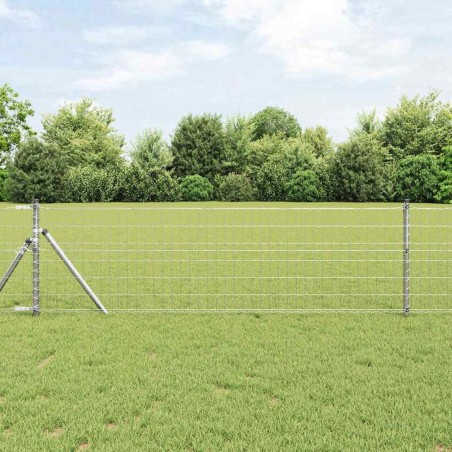 Euro Fence avec 13 Poteaux 0,6x50 m Acier Galvanisé 
