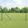 Jeu de Poteaux de Clôture Vert 1.4 x 10 m Acier galvanisé 