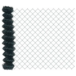 Jeu de Poteaux de Clôture Vert 1.4 x 10 m Acier galvanisé 