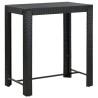 Table de bar de jardin Noir 100x60,5x110,5 cm Résine tressée 