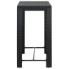 Table de bar de jardin Noir 100x60,5x110,5 cm Résine tressée 