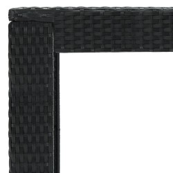 Table de bar de jardin Noir 100x60,5x110,5 cm Résine tressée 