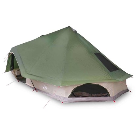 Tente familiale Tipi verte 10 personnes imperméable 