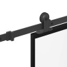 Porte coulissante avec kit de quincaillerie 90x205 cm Verre ESG 