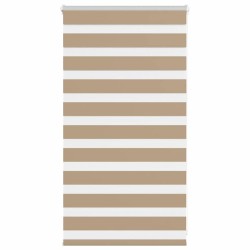 Store zèbre marron sable largeur du tissu 70,9 cm polyester 