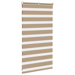 Store zèbre marron sable largeur du tissu 70,9 cm polyester 