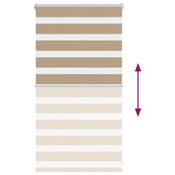 Store zèbre marron sable largeur du tissu 70,9 cm polyester 