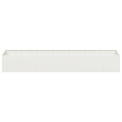 Jardinière blanc 280x80x40 cm acier 