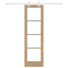 Set de porte coulissante avec accessoires 61x198,5 cm Bois massif Pin 