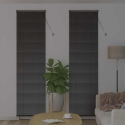 Store de Fenêtre avec des rideaux Autre Noir 80 x 130 cm Aluminium 
